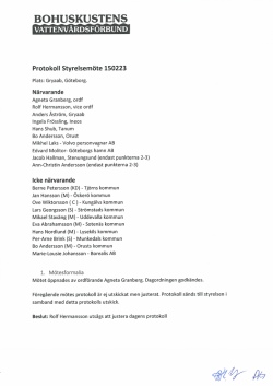 2015-02-23 Protokoll Styrelsemöte BVVF
