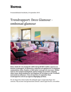 Trendrapport: Deco Glamour -‐ ombonad glamour