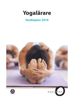 Yogalärare Studieplan 2016 - Axelsons Gymnastiska Institut