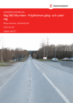 Väg 580 Myrviken - Fröjdholmen gång- och cykel- väg