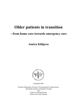 Older patients in transition - KI Open Archive