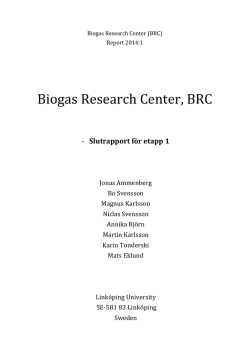 Biogas Research Center, BRC