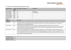 Fair Trade Center - Valberedningens förslag till styrelse