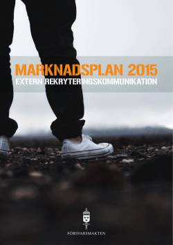 MARKNADSPLAN 2015