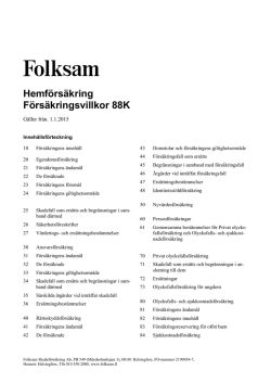 Folksam Hemförsäkring, försäkringsvillkor