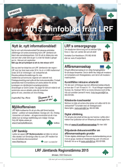Våren 2015 – infoblad från LRF