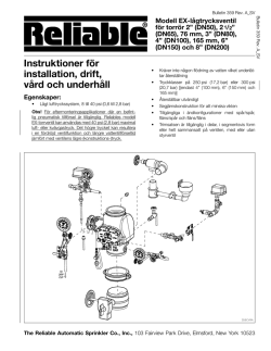 modell ex-torrörsventil - Reliable Automatic Sprinkler Co.