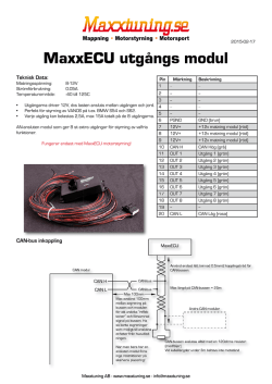 MaxxECU utgångs modul manual