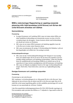 MSB:s redovisningar om civilt försvar (PDF, nytt fönster)