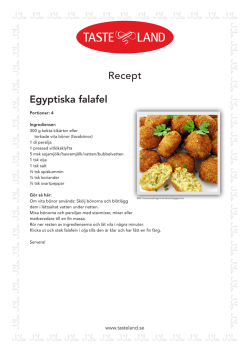 Recept Egyptiska falafel
