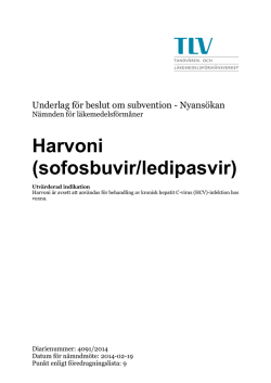 Underlag för beslut Harvoni