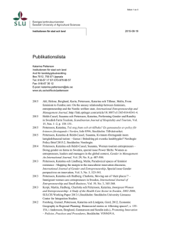 List of publications