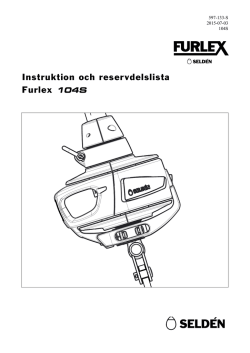 Instruktion och reservdelslista Furlex 104S