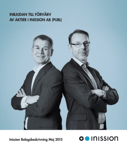 Inission Bolagsbeskrivning
