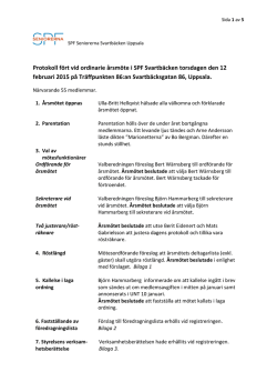 Årsmötet 2015 - SPF Seniorerna