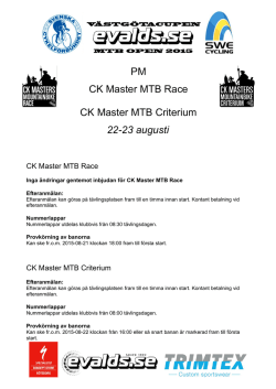 PM CK Master MTB Race & Criterium
