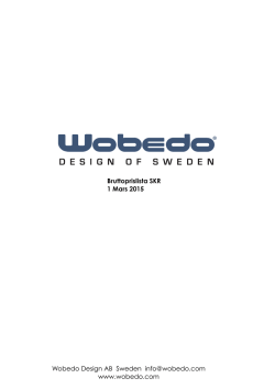 Wobedo Design Prislista 1Feb 2014