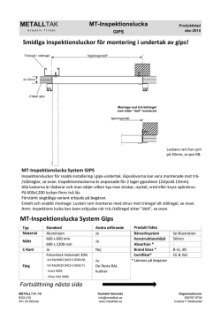 MT-Inspektionslucka System Gips