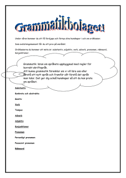 Grammatik: läran om språkets uppbyggnad med regler för korrekt