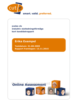 Erika Exempel scales cls - kort kandidatrapport - cut-e