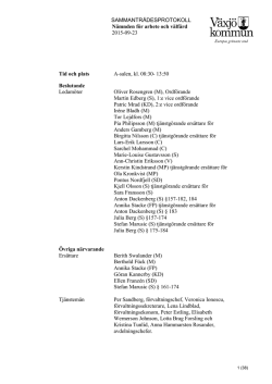 Protokoll KF - Växjö kommun