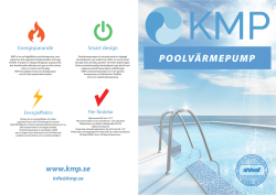 Produktblad KMP Poolvärmepump Premium
