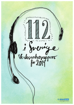 112 i Sverige – Verksamhetsrapport för 2014