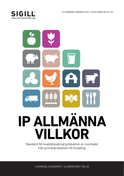 IP Allmänna Villkor version 2015:1 för nedladdning