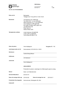 Protokoll - Kultur- och fritidsnämnden 2015-05-19