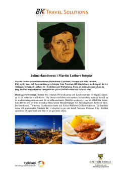 Julmarknadsresa i Martin Luthers fotspår