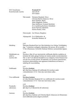 Protokoll distriktsstyrelsen juni 2015