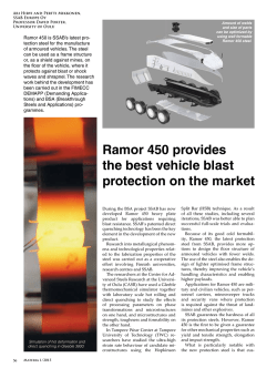 Ramor 450 provides the best vehicle blast protection on the market