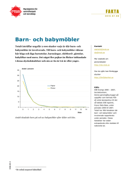 Barn- och babymöbler - MSB:s statistik och analysverktyg IDA