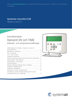 Instruktionsbok - DV och TIME - E28 version 3.2 og 3.3