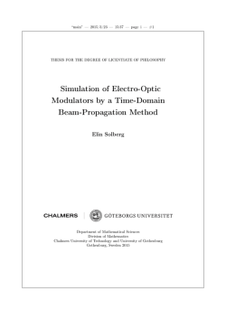 Simulation of Electro-Optic Modulators by a Time