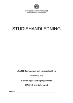 Studiehandledning Kurs I, HT15, 151002