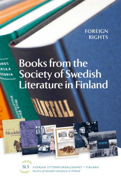 Books from the Society of Swedish Literature in Finland