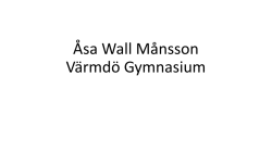 Åsa Wall Månsson Värmdö Gymnasium