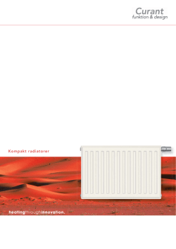 Kompakt radiatorer heatingthroughinnovation.