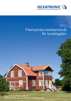 Fiberoptiska bredbandsnät för landsbygden SVE