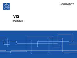 Introduktion till VIS-portalen (pdf 700 kB)