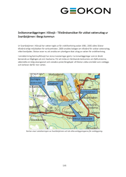 Tillståndsansökan för utökat vattenuttag ur Svartåstjärnen i Bergs