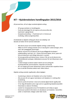 Handlingsplan för IKT 2015/2016