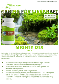 Produktblad Mighty DTX