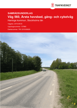 Samrådsunderlag Årsta havsbad, gång- och cykelväg