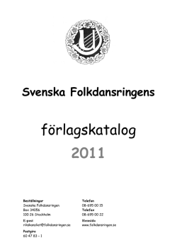 Ladda ner katalogen - Svenska Folkdansringen