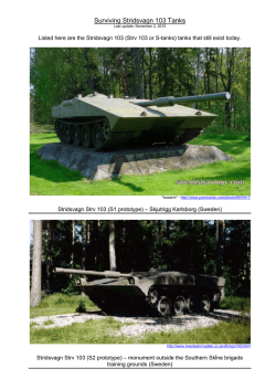 Surviving Stridsvagn 103 Tanks