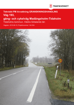 Väg 193, gång- och cykelväg Madängsholm-Tidaholm