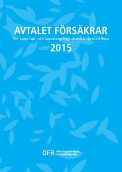 AVTALET FÖRSÄKRAR 2015