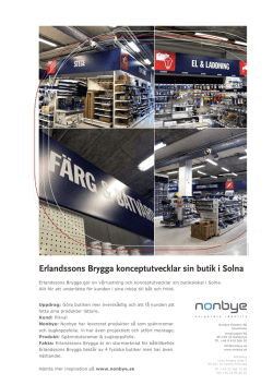 Erlandssons Brygga konceptutvecklar sin butik i Solna